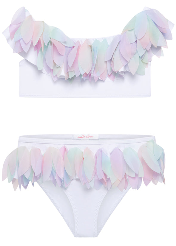 Stella Cove White Bikini With Unicorn Petals