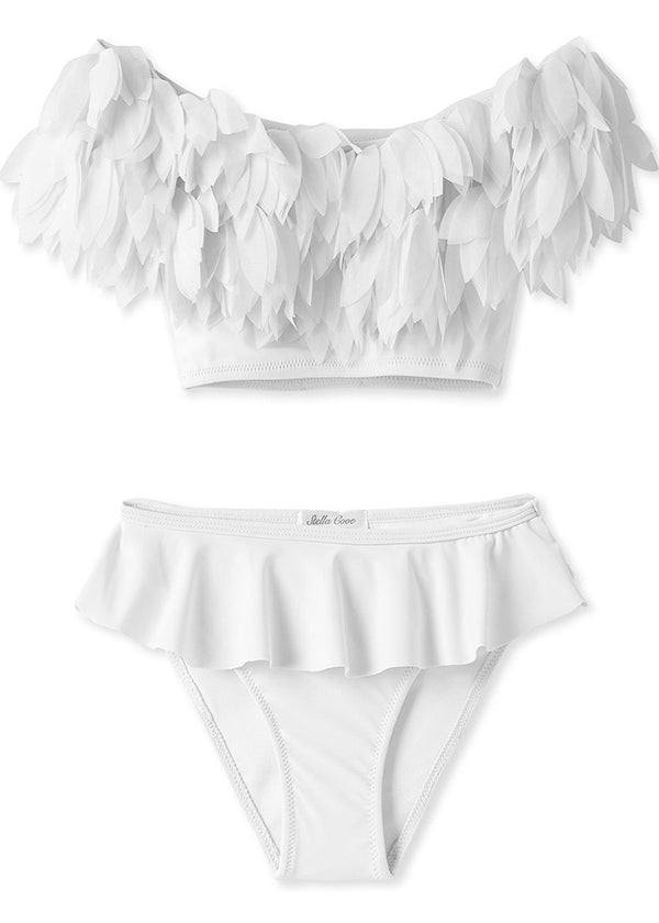 Stella Cove White Bikini With White Petals