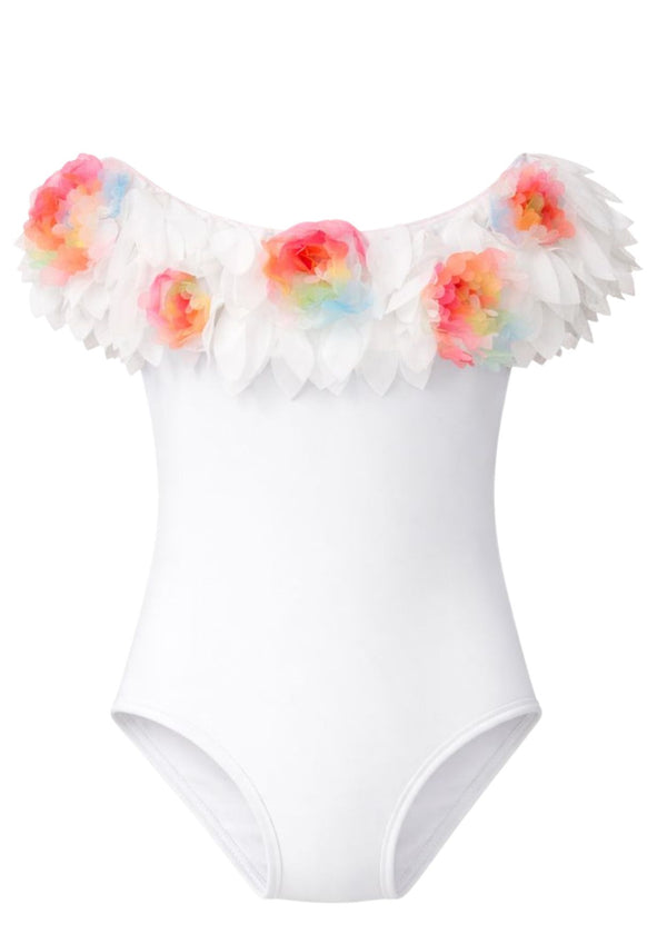 stella cove White Petal Bloom Bathing Suit