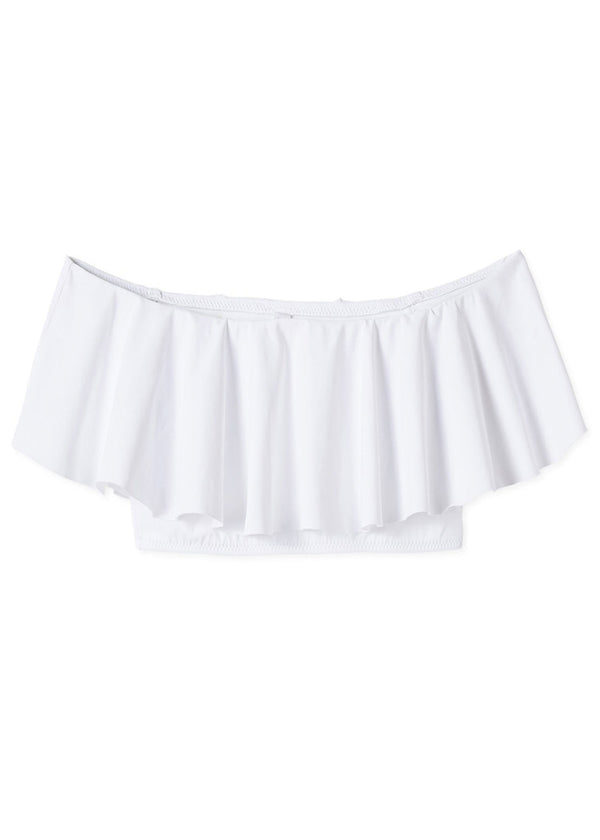 stella cove White Ruffle Bikini Top