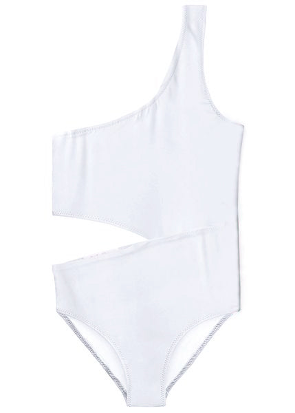stella cove White Side Cut Swimsuit