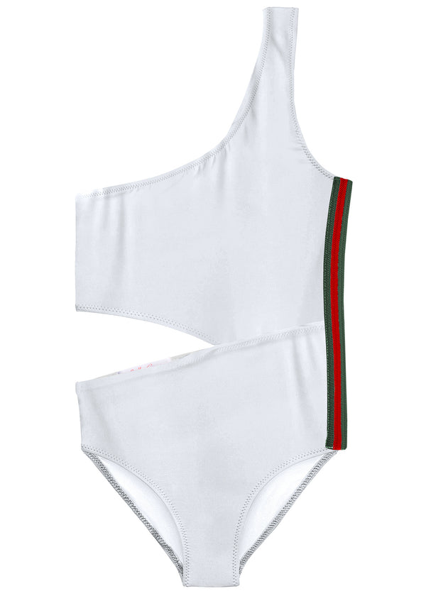 stella cove White Side Cut with Green/Red Stripe