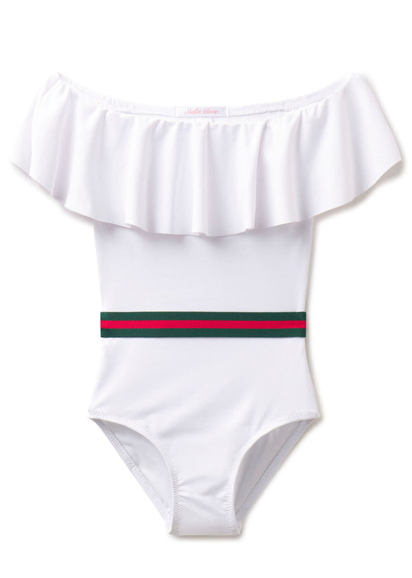 Stella Cove White Swimsuit With Belt