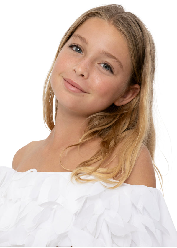 Stella Cove White Swimsuit With Petals