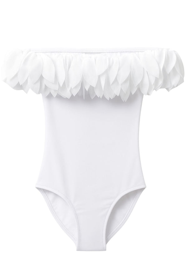 Stella Cove White Swimsuit With Petals