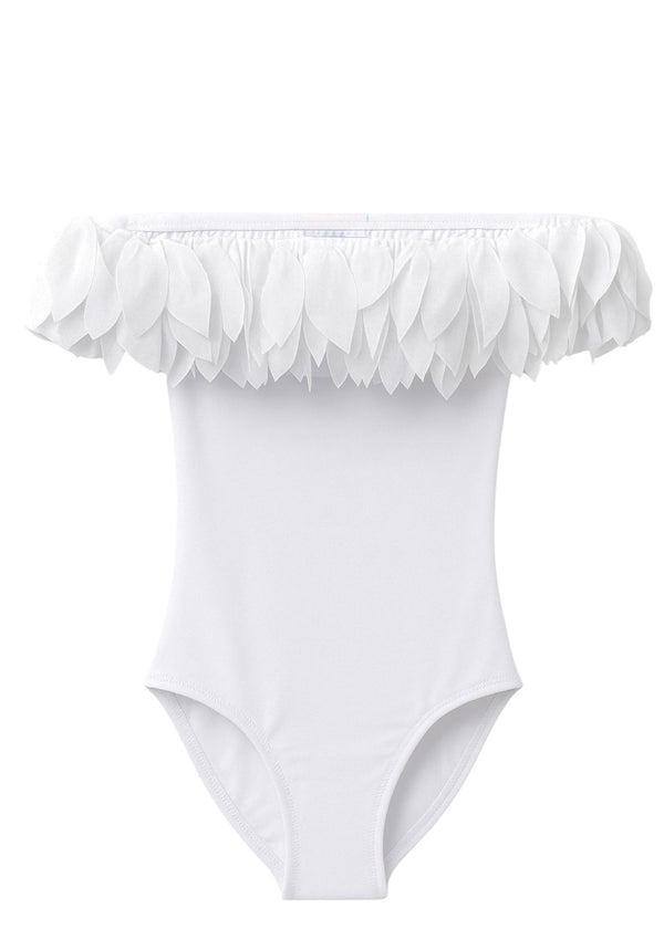 stella cove White Swimsuit with Petals