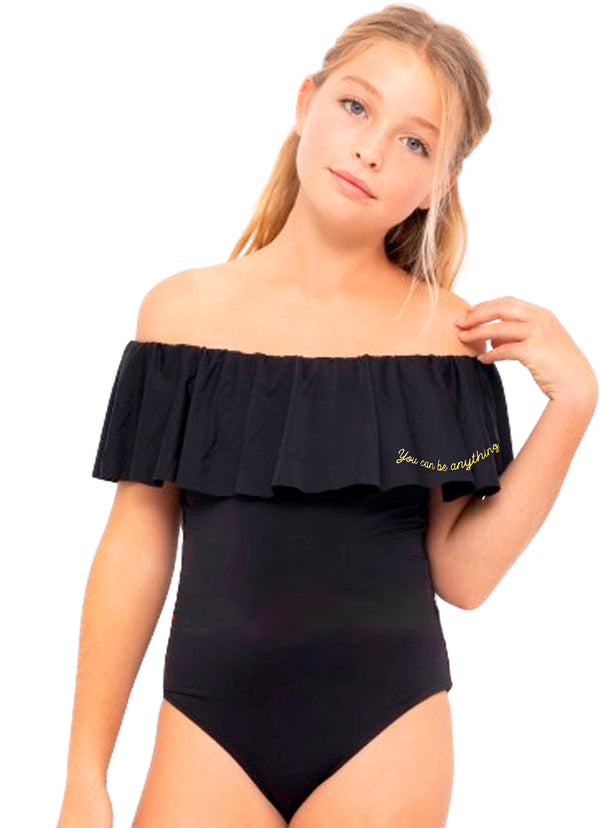 Stella Cove "You Can Be Anything" Black Swimsuit