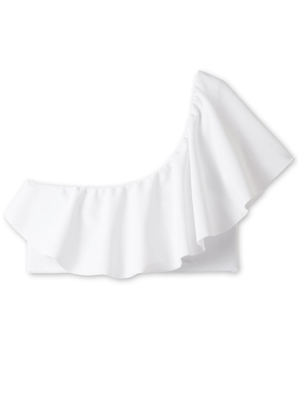 Stella Cove White One Shoulder Bikini Top For Girls