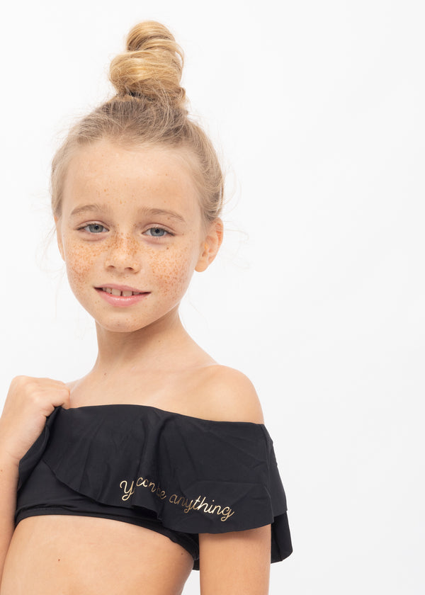 stella cove "You Can Be Anything" Black One Shoulder Bikini