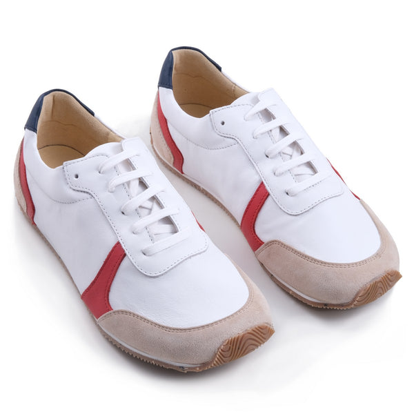 Step Ahead Pesso Lugana Beige/White/Red/Navy