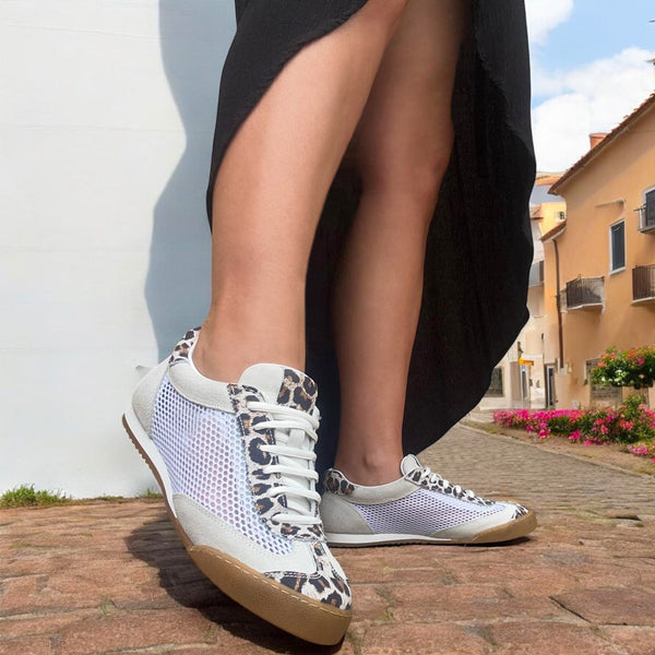 Step Ahead Pesso Meshelle White/Grey/Leopard