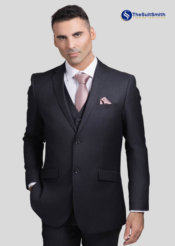 step n style 3 Piece Suit (Dark Grey)