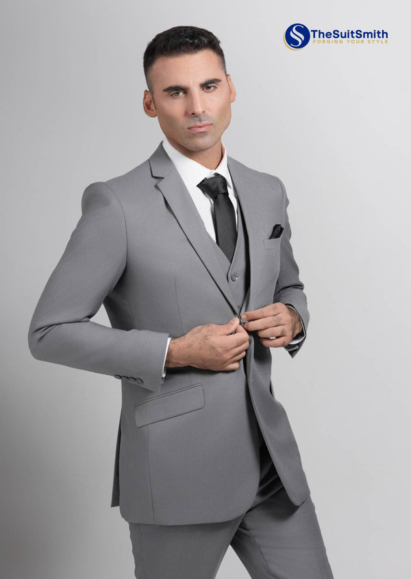 step n style 3 Piece Suit (Grey)