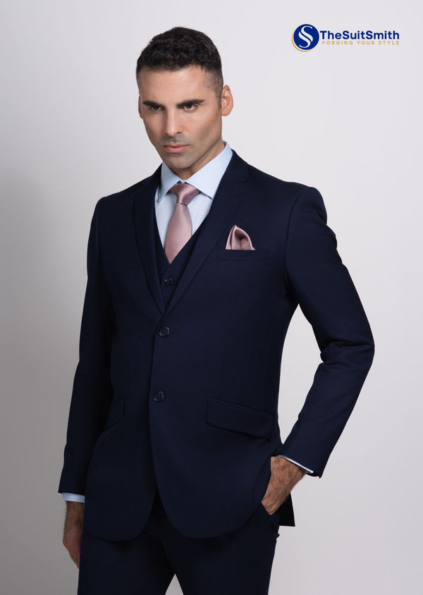 step n style 3 Piece Suit (Navy Blue)