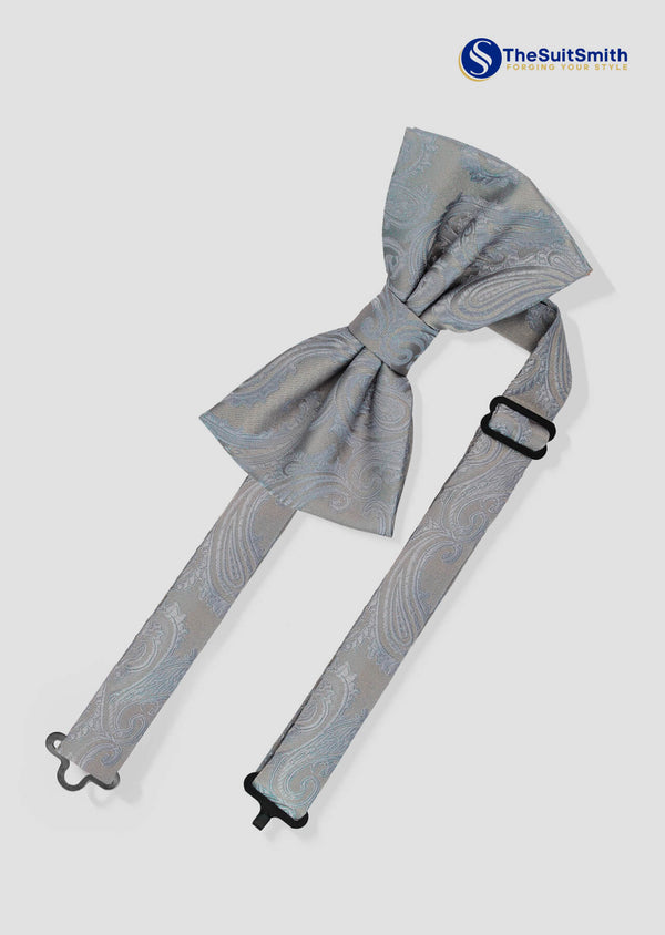 step n style Grey Designer Bow Tie