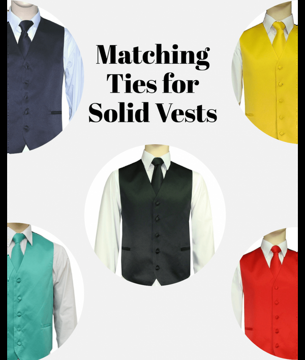 step n style Matching Solid Tie & Pocket square set