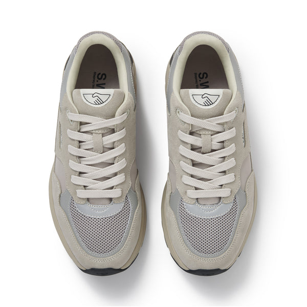 Stepney Workers Club AMIEL SUEDE LIGHT GREY *ONLINE EXCLUSIVE*