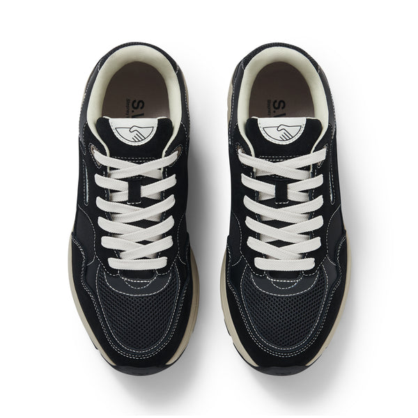 Stepney Workers Club AMIEL SUEDE MIX BLACK *ONLINE EXCLUSIVE*