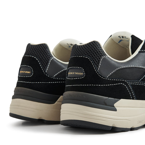 Stepney Workers Club AMIEL SUEDE MIX BLACK *ONLINE EXCLUSIVE*