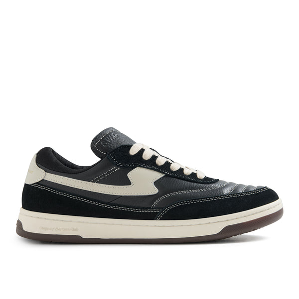 stepney workers club CASSON S-STRIKE LEATHER SUEDE BLACK