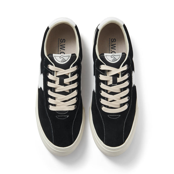 Stepney Workers Club DELLOW S-STRIKE CUP SUEDE BLACK-WHITE