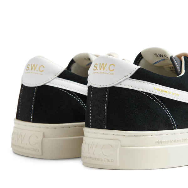 Stepney Workers Club DELLOW S-STRIKE CUP SUEDE BLACK-WHITE