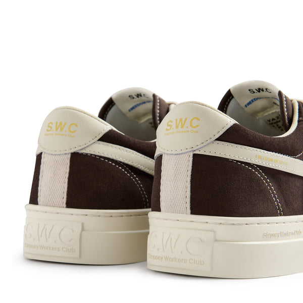Stepney Workers Club DELLOW S-STRIKE CUP SUEDE DK BROWN