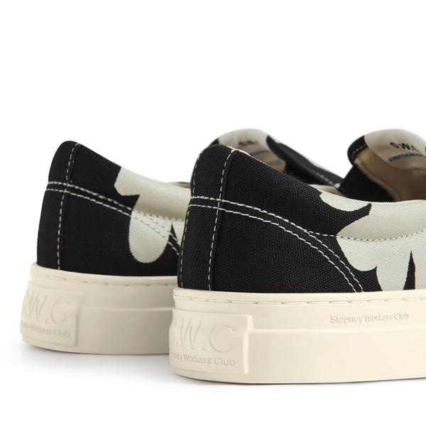 Stepney Workers Club LISTER CUP SHROOMHANDS CANVAS BLACK-WHITE