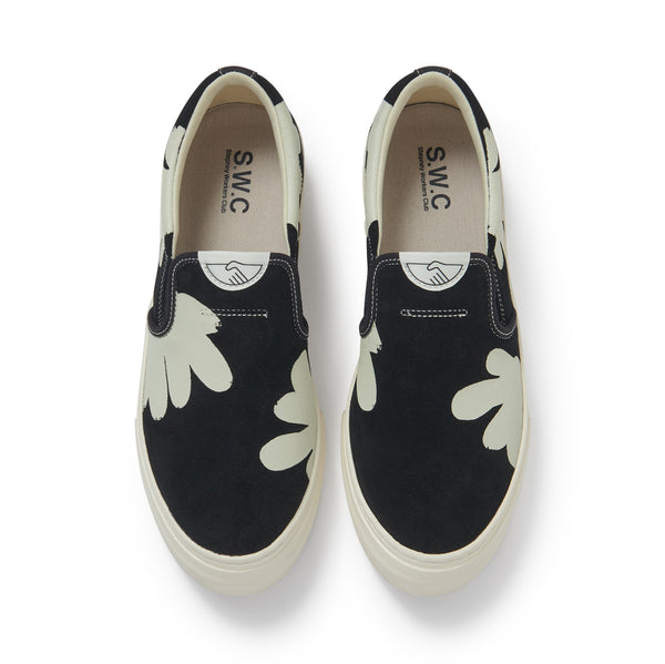 Stepney Workers Club LISTER CUP SHROOMHANDS SUEDE BLACK-ECRU