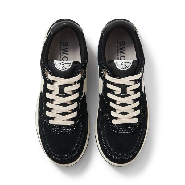 Stepney Workers Club PRO-CUP 01 S-STRIKE SUEDE BLACK-WHITE