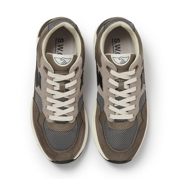 Stepney Workers Club AMIEL S-STRIKE SUEDE MIX GREY