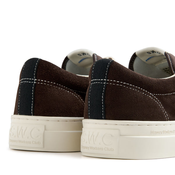 Stepney Workers Club DELLOW WOVEN SUEDE DARK BROWN