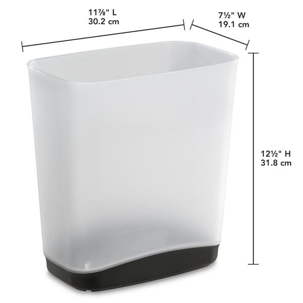Sterilite 1039 – 3.3 Gal. Rectangular Slim Wastebasket