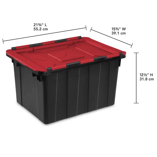 Sterilite 1461 – 12 Gallon Hinged Lid Industrial Tote