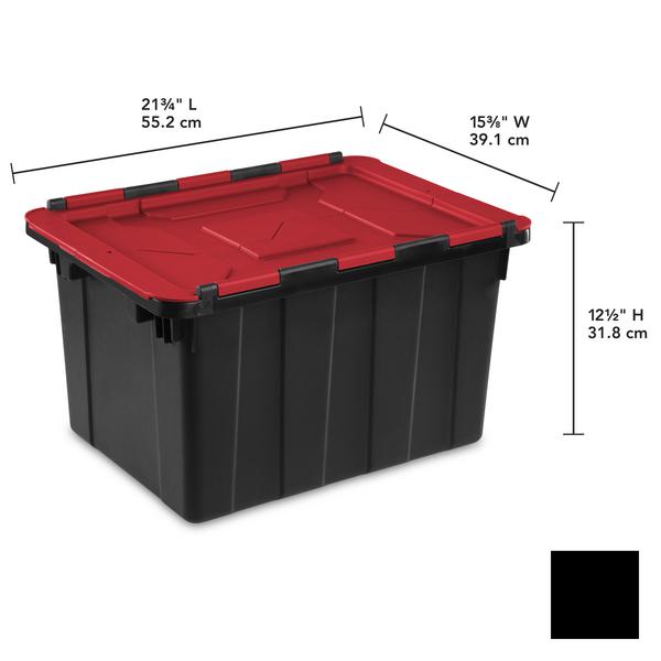 Sterilite 1461 – 12 Gallon Hinged Lid Industrial Tote