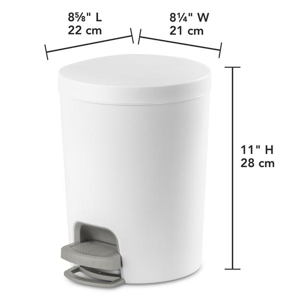 Sterilite 1009 – 1.6 Gal. StepOn Wastebasket