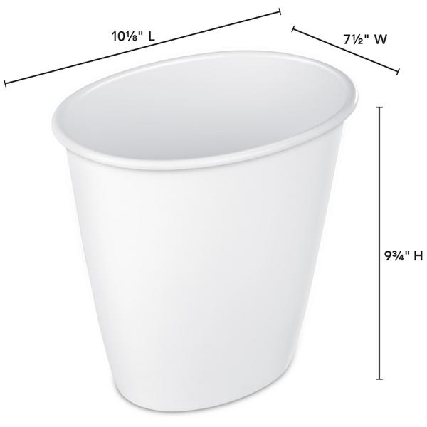 Sterilite 1011 – 1.5 Gal. Oval Vanity Wastebasket