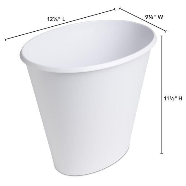 Sterilite 1019 – 2.5 Gal. Oval Wastebasket