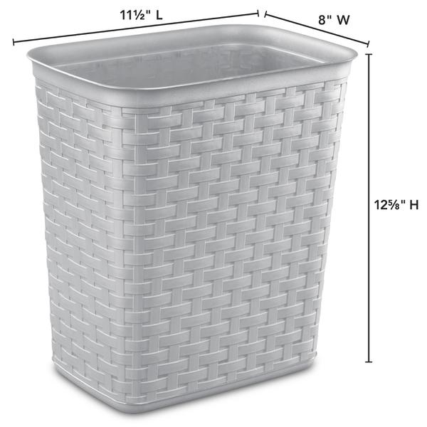 Sterilite 1034 – 3.4 Gal. Weave Wastebasket