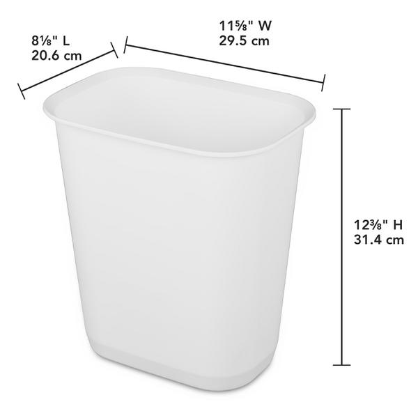 Sterilite 1046 – 3 Gal. Rectangular Wastebasket