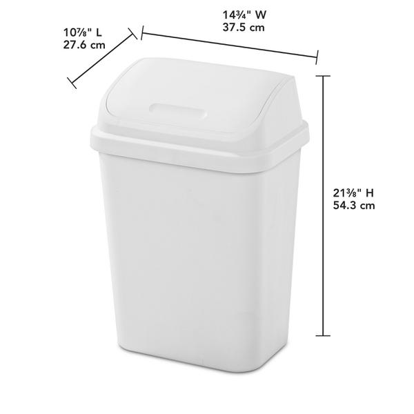 Sterilite 1066 – 7.8 Gal SwingTop Wastebasket