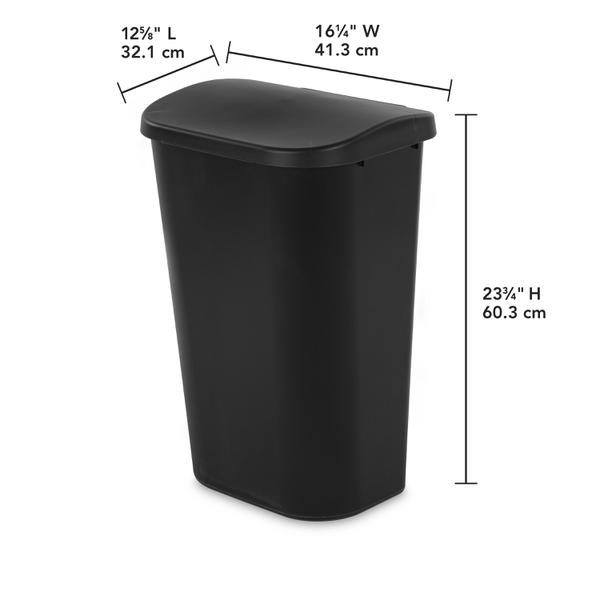 Sterilite 1075 – 11.3 Gal. Lift Top Wastebasket