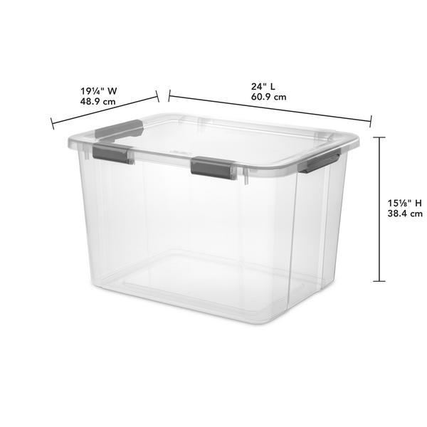 Sterilite 1398 – 80 Qt. HingeLID Storage Box