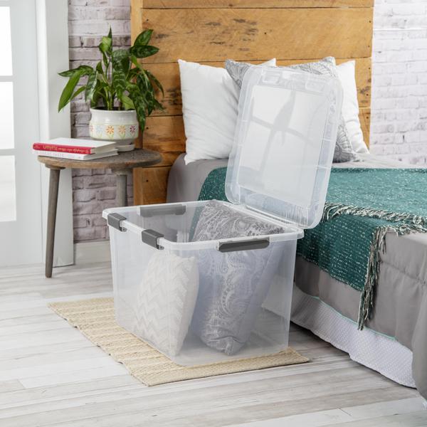 Sterilite 1398 – 80 Qt. HingeLID Storage Box