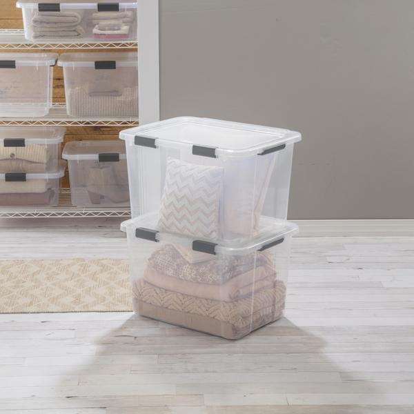 Sterilite 1398 – 80 Qt. HingeLID Storage Box