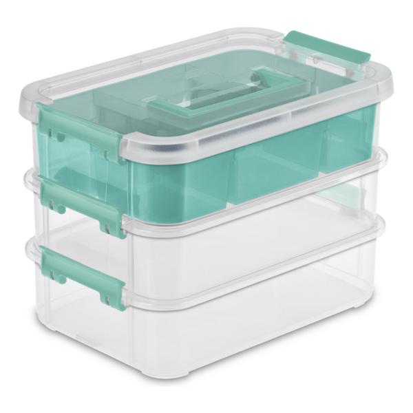 sterilite 1413 – Stack & Carry 3 Layer Handle Box & Tray