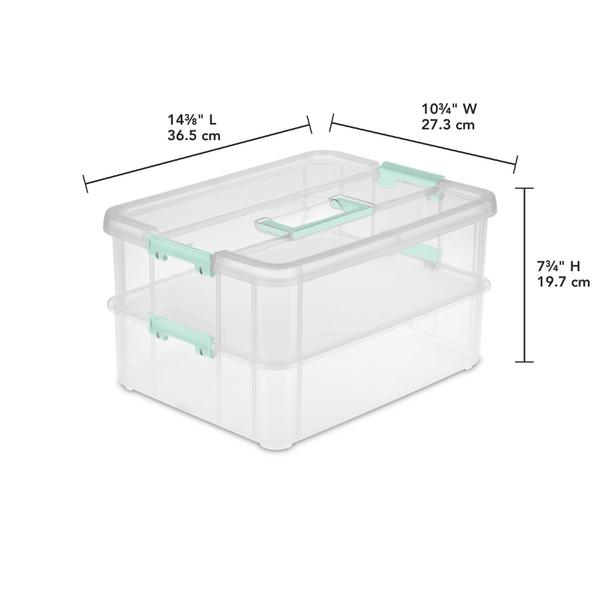 Sterilite 1422 – Stack & Carry 2 Layer Handle Box