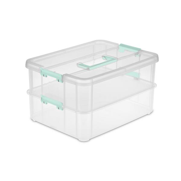 sterilite 1422 – Stack & Carry 2 Layer Handle Box