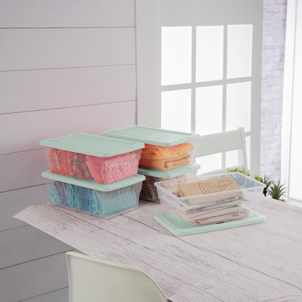Sterilite 1643 – Set Of (5) 6 Qt. Storage Boxes