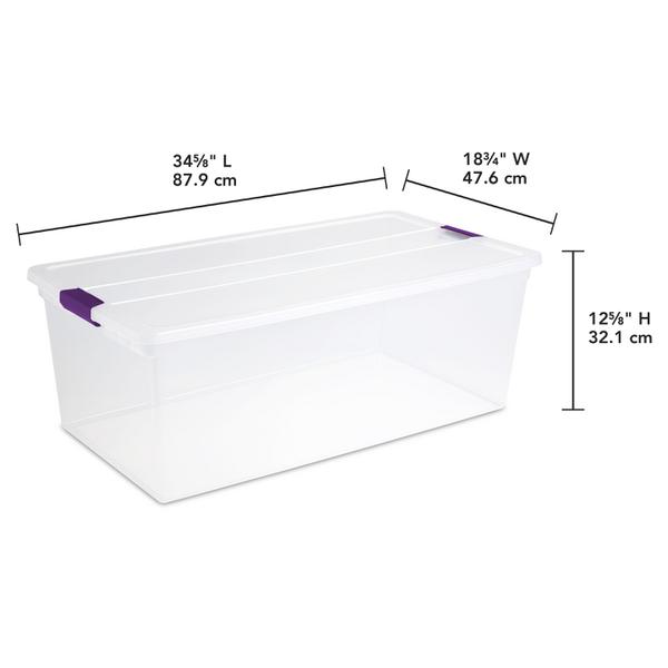 Sterilite 1764 – 110 Qt. ClearView™ Latch Box